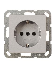 GIRA | E2 SCHUKO-Steckdoseneinsatz - Aluminium