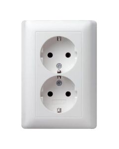GIRA 078004 Standard 55 - SCHUKO-Steckdose 2-fach | reinweiß seidenmatt