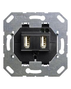 GIRA 235900 USB Steckdoseneinsatz 2-fach | schwarz