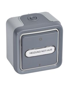 FRAP Heizung-Not Aus 2p mit Glimmaggregat grau  IP55