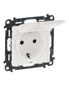 Steckdose m. Klappdeckel ultraweiß Valena Life